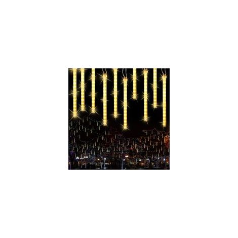 Blanc Chaud Météores Pluie Lumières 30cm 10 Tube 240 LED Guirlandes Lumineuse Extérieure Étanche IP55 Lumières de Noël pour Décoration de Arbre Mariag (1/5)