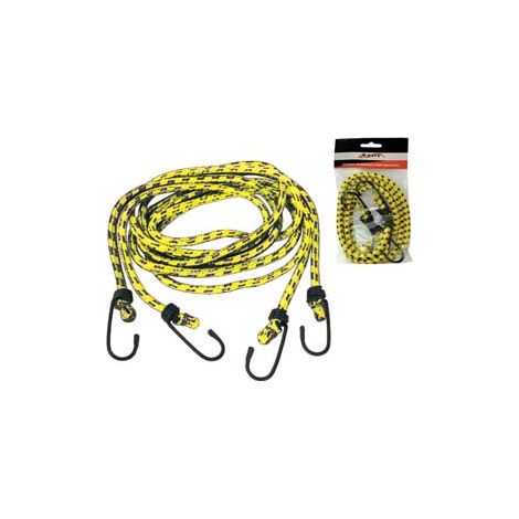 CORDA ELASTICA  ALLACCIABAGAGLI GANCI IN METALLO RIVESTITI PLASTICA- - ø mm.8 x cm.100 - 10 blister ALTE