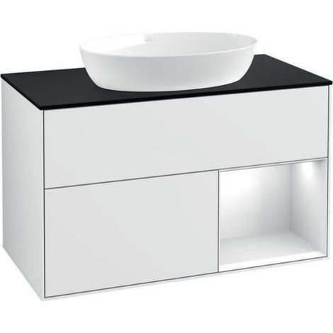 V&B Waschtischunterschrank FINION 1000x603x501mm Regal glos. wh glos. wh (1/4)