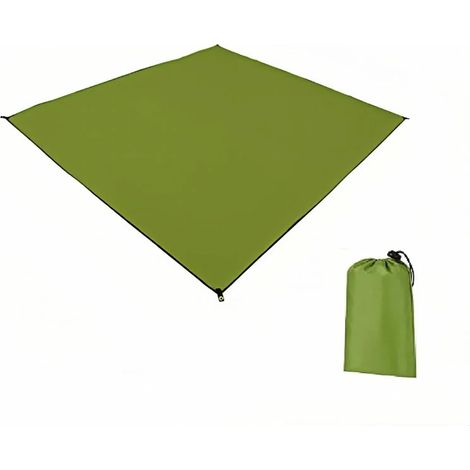 Tarp Ultra Léger,Ultra Léger Tapis de Sol,Camping Bâche sous Tente,Tapis de Pique-Nique pour 1 à 4 Personnes,Idéal pour Pique-Nique,Plage,Camping,Imperméable,Durable,Vert,210 150cm