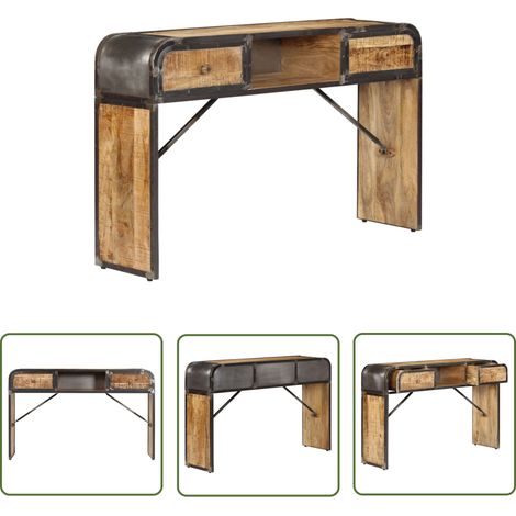 The Living Store Sideboard 120x30x75 cm Massivholz Mango - Massivholzmöbel - Mangoholz Sideboard - Vintage Sideboard - Wohnzimmermöbel - Wohnwand (1/5)