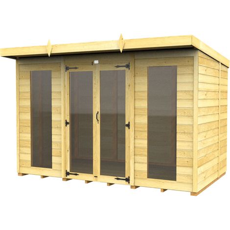 10 x 5 Pent Summer House (Full Height Window)