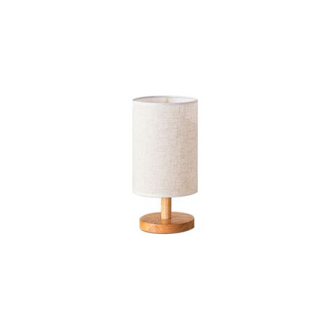 EASYCOMFORT Lampes de chevet, lampe de table de chambre avec abat-jour en tissu, lampe de chevet ronde pour chambre, salon, table à manger, bureau (avec ampoule LED),USB (1/4)