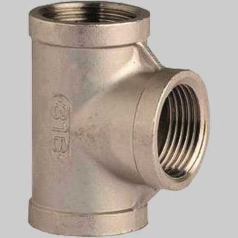 RACCORDO A TEE FEMMINA IN ACCIAIO INOX - 3/4