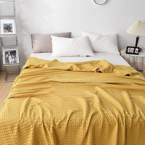 Couverture Serviette Coton 100 % - 150 x 200 cm - Pour Adulte - Usage Multifonctionnel Salon Chambre Bureau Pique-Nique - 1 Pièce