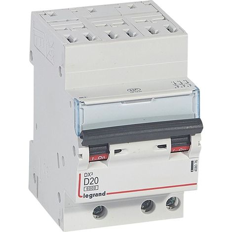 Modulaire Installatieautomaat DX3 3P Karakteristiek D 20A 6kA - LEG408076