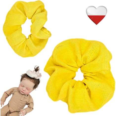 Fascia per capelli NappiMe in mussola color senape per bambine, taglia piccola (1/4)