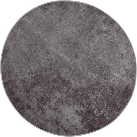Tapis lavable antidérapant,Tapis de Salon,Cuisine φ120 cm Gris vidaXL (1/5)