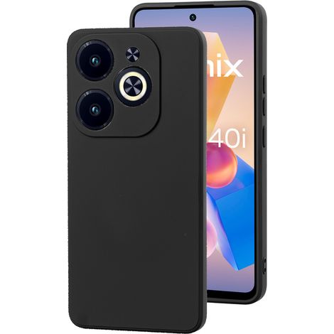 Funda para Infinix Hot 40i, Silicona Lite, Negra (1/5)