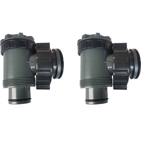 Vannes à piston à deux soupapes pour le remplacement des interrupteurs de piscine, raccords filetés de 2-1/2 pouces, compatibles avec les tuyaux de 1-1/2 pouce de diamètre. (1/5)