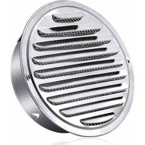 Grille d'aération ronde en acier inoxydable Grille d'aération métallique de 100 mm Grille de protect (1/5)