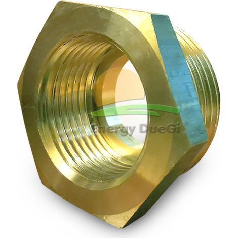 Riduzione in ottone battuta piana 3/4" x 1/2" MF 3/4" M x 1/2" F (1/2)