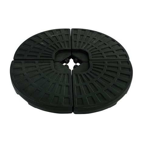 Pie parasol plastico rellenable 52l. negro PIEDPA030