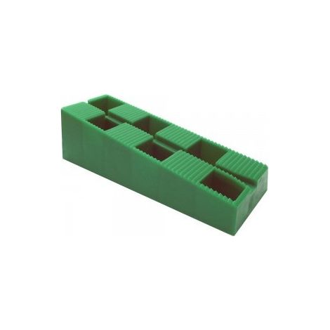 Karton mit 300 gezahnten Mehrzweck-Keilen - 130 x 45 x 44 mm GRÜN TOPSTORE (1/4)