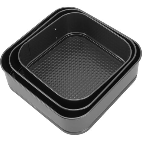 Moule à charnière carré antiadhésif, fond amovible, étanche, pour cheesecake, pizza, pain, 22/24/26 pouces