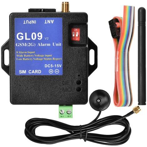 GL09 Sistema de alarma de control de aplicación GSM de 8 canales alimentado por batería con alerta SMS (1/5)