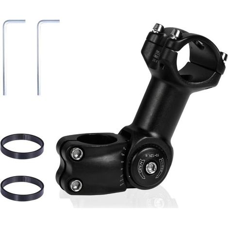 Potence VTT réglable pour guidon Riser 60 ° Potence de vélo réglable Fourche de vélo VTT Potence 1-1 / 8 '" (1/5)