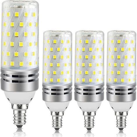 Ampoule LED 16W Blanc Chaud 3000K, équivalent halogène 100W 120W, 1600LM, lampe 360°, non dimmable, ampoule bougie LED E14, classe A +4] (1/4)