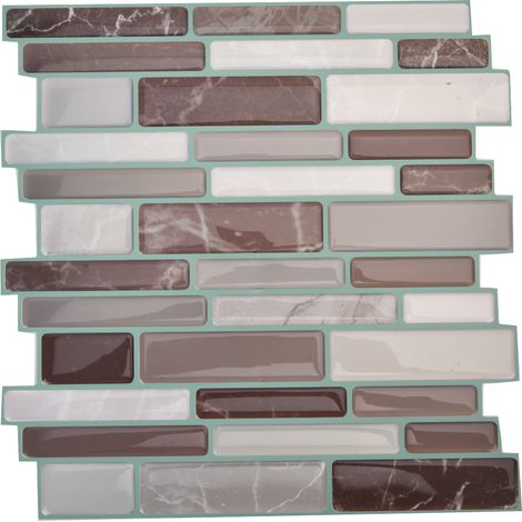 Autocollants Muraux 3D Mosaïque Résistants À L'eau Pour Chambres Et Salons - Décoration Intérieure Facile - Lot De 1 (1/5)