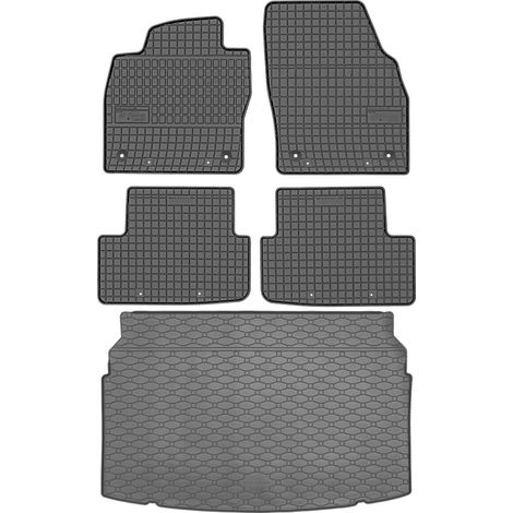 Volkswagen Polo VI Hatchback de octubre de 2017. SET: alfombrillas de goma para coche + alfombrilla para maletero.