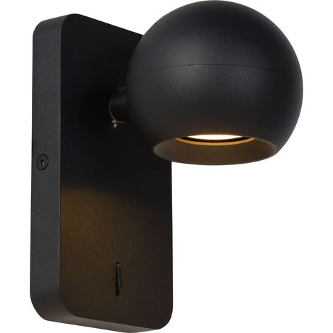 Applique murale avec interrupteur noire Lucide Favori GU10 5W (1/5)