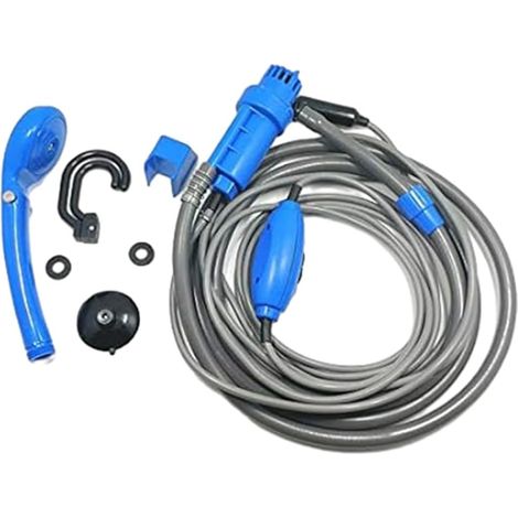 Douche électrique portable 12 V pour camping, voiture, jardin, extérieur, lavage de chien, accessoires d'installation de base inclus (1/5)