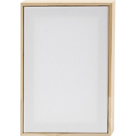 (Bundle) Stretched Canvas with Frame - size 15,8x23,8 cm - 280 g - white (25732)