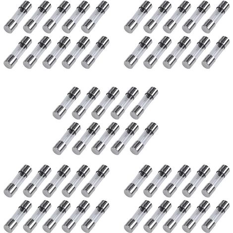 50 Pcs 250V 3A 3Amp Fusibles à fusée en verre à action lente 5mm X 20mm (1/5)