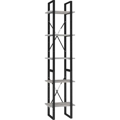 Maison Exclusive - Libreria a 5 Ripiani Grigio Cemento 40x30x175 cm in Multistrato (1/5)