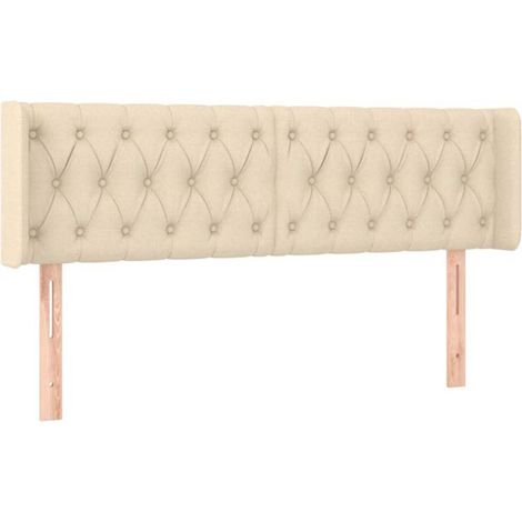 Maison Exclusive - Cabecero de tela color crema 163x16x78/88 cm (1/5)
