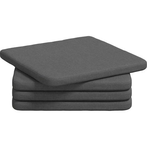 Maison Exclusive - Sitzkissen 4 pcs Dunkelgrau 40 x 40 x 3 cm Sto