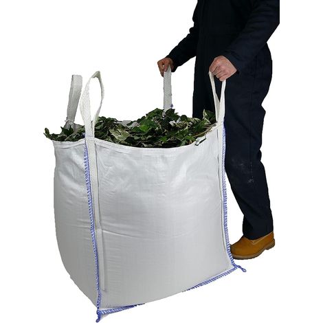 Sac à Déchets de Jardin - 340 Litres - Sac en Vrac D'une Demi-Tonne - Qualité Supérieure - Grand Sac à Déchets de Jardin Robuste - Sac en Vrac Constructeurs 500 Kg (1 Pack) (1/5)