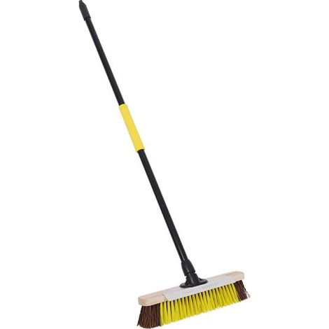 Bulldozer Heavy-Duty Utility Broom with Metal Scraper - 15in (1/4)