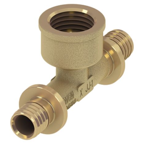 TECE TECEflex Pieza en T HI Dimensión 40 x Rp 1 x 40, Bronce de silicio, 709806