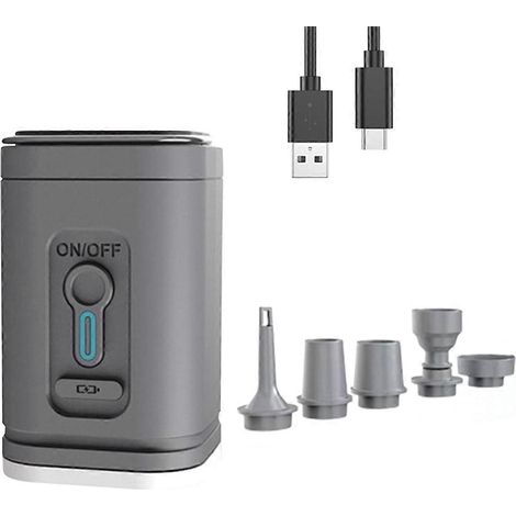 Elektrische Luftpumpe mit Beleuchtung, Aufblas-/Ablasspumpe für Camping -C--