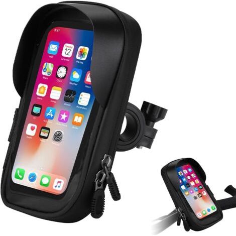 Support Telephone Velo – 360° Rotation Porte Telephone Velo, Support Téléphone Vélo pour 4.7-6.5 Pouces Smartphones Housse Protection Écran Tactile Portable