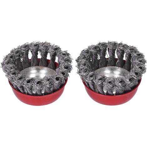 4Pcs Brosse Métallique Meuleuse Accessoire Outil Polissage Perceuse Fil d'Acier M14 Filetage (1/5)