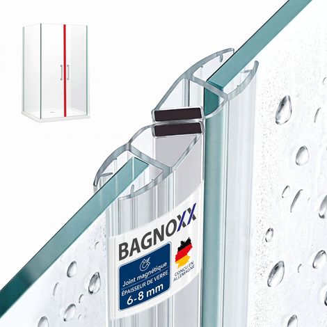Joint de douche magnétique 2m – Étanchéité optimale pour verre 6mm – Angle de fermeture 90/180° – Installation sans outil (1/5)