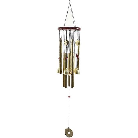 Carillon éolien en métal et bois à plusieurs tubes, décoration de porte, cloche en alliage (1/5)