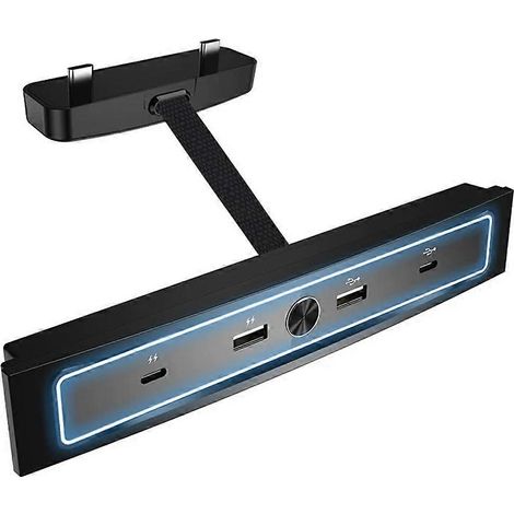 Chargeur rapide 27 W pour Tesla Model 3/Y, hub USB, station d'accueil, adaptateur allume-cigare, répartiteur de puissance, rallonge (1/5)