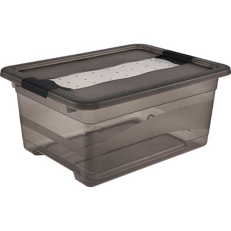 Caja de almacenamiento keeeper cornelia 12 litros apilable transparente (1/5)