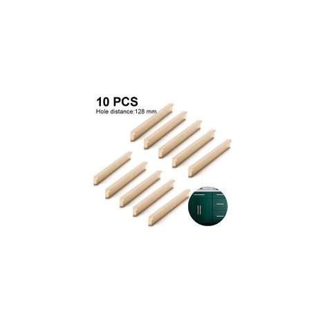 Lot de 10 poignées de meubles, poignées de porte, poignées de bar de cuisine, poignées d'armoire, poignées de tiroir, poignées de placard de cuisine, couleur or (1/5)