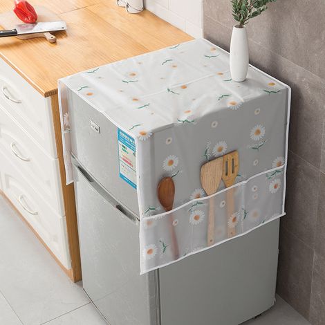 (130 x 54 cm) Staubschutztuch für Kühlschrank, Staubschutzhülle für Waschmaschine, Mehrzweck, Seitliche Aufbewahrungstaschen (1/5)