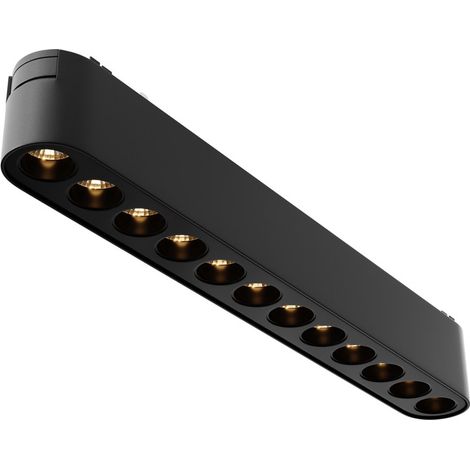 Base Di Illuminazione Binario Moderno Points Alluminio Nero Luce Calda 12W (1/2)