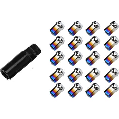 M12x1,5 blaue Titan-Radmuttern, 20er-Set, Honda-Ersatz mit Steckschlüssel (1/5)
