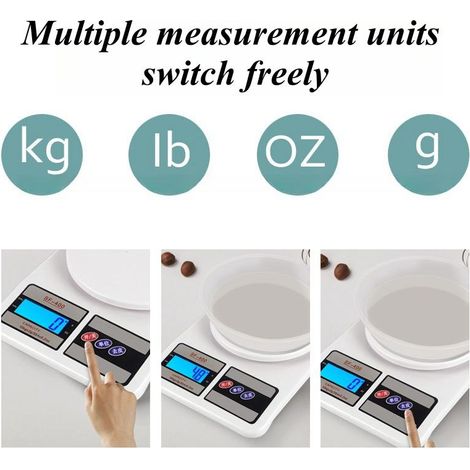 Balance électronique numérique, balance de cuisine et de pâtisserie - 10 kg/1 g-AquaForge