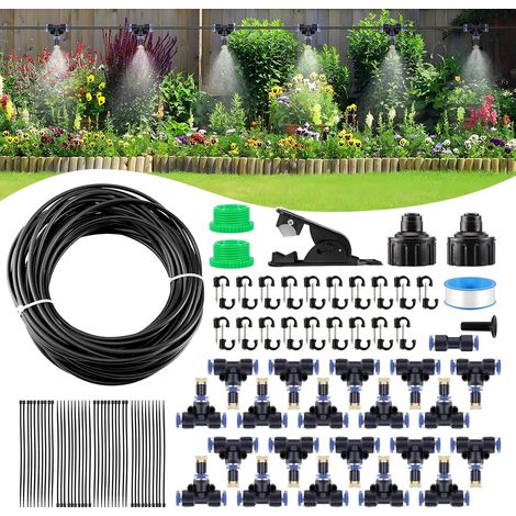 20M Système d'irrigation Jardin Kit DIY Irrigation Goutte à Goutte Kit Arrosage Pulvérisation Systèmes de Refroidissement pour Jardin pelouse Serre Plantes (1/5)