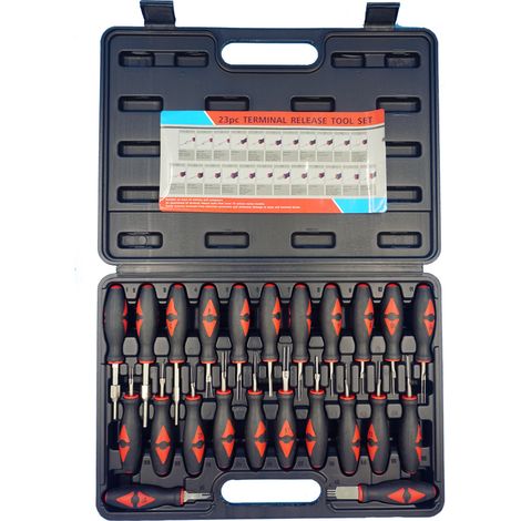 Ensemble d'outils de retrait de terminaux d'extraction de terminaux, outils de réparation automobile, boîte ZX001, couleur aléatoire, 23 pièces (1/5)