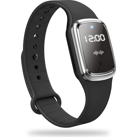 MINKUROW Braccialetti Repellenti Per Zanzare, Orologio Repellente Per Zanzare Impermeabile Ad Ultrasuoni Ricaricabile Usb Per Interni Ed Esterni, Adatto Per Adulti E Bambini (Nero) (1/5)