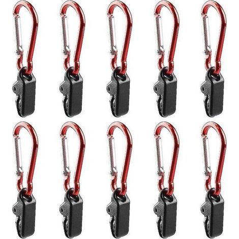 20 pinces de fixation pour bâche, auvent, tente, camping, jardinage, agriculture - 10 pièces (1/5)